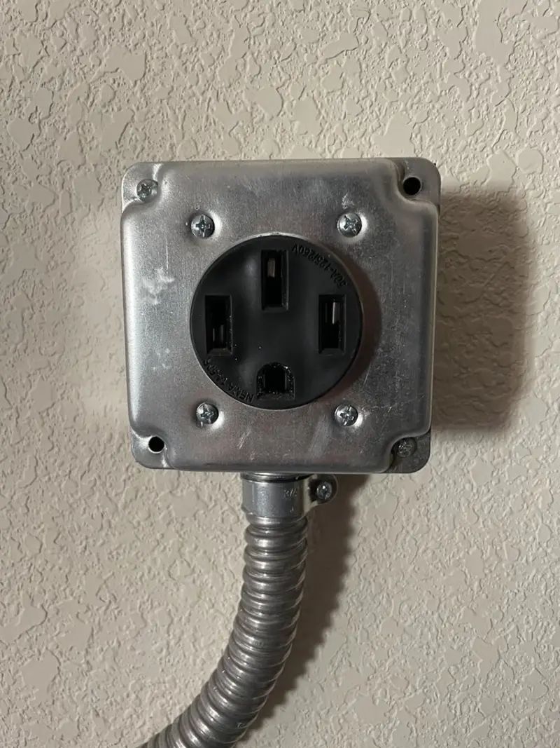 NEMA 14-50 outlet installed for Electrical Panel Upgrade in Fort Valley